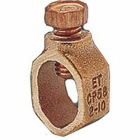 ERICO PRODUCTS nVent ERICO Ground Clamp, Clamping Range: 1/2 to 5/8 in, #10 to 2 AWG Wire, Silicone Bronze CP58